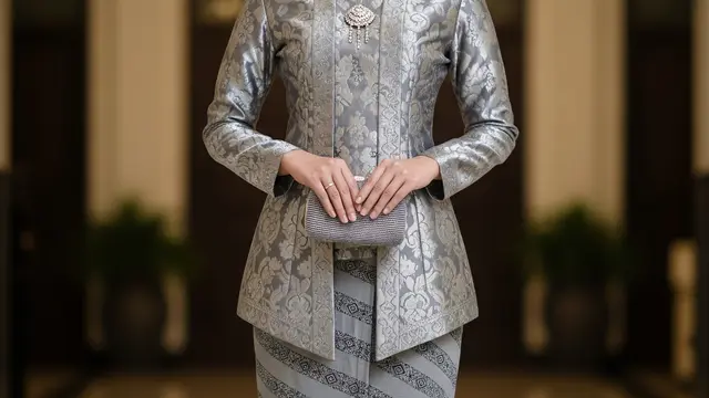 Padu Padan Warna Atasan Brokat Bawahan Batik