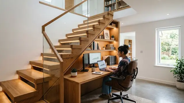 Desain Tangga Rumah Minimalis/AI Generated