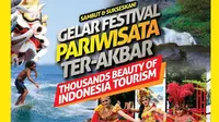 Anak muda Indonesia makin peduli dengan pariwisata tanah airnya dengan menggelar Festival Pariwisata Ter-Akbar.