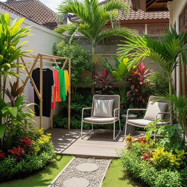 9 Ide Halaman Belakang Multifungsi Tempat Jemur Tetap Cantik, Area Efisien