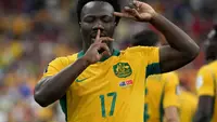 Australia vs Turki: Nestory Irankunda Jadi Pencetak Gol Termuda Socceroos di Piala Dunia