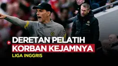 Berita Motion grafis terhitung 12 pelatih jadi korban kejamnya Liga Inggris. Terbaru Graham Potter dipecat dari Chelsea di tengah-tengah kompetisi. Berikut video ulasannya.