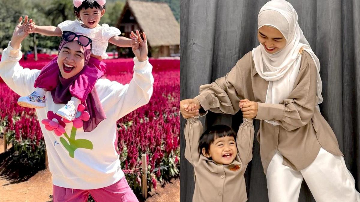 6 Gaya Kembar Ria Ricis dan Moana, Ibu-Anak Selalu Tampil Stylish