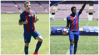 Lucas Digne dan Samuel Umtiti (AFP/Josep Lago)