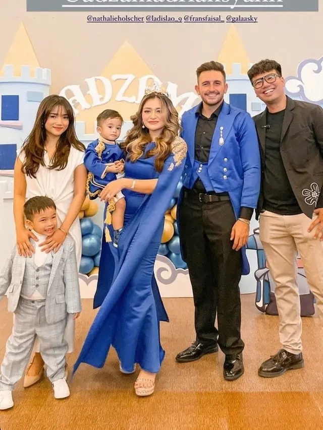 8 Potret Artis Hadiri Ulang Tahun Adzam Anak Nathalie Holscher dan Sule, Meriah