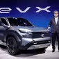 Konsep mobil listrik Suzuki eVX yang direncanakan akan keluar dari pabrik untuk meluncur pada tahun 2025. (Suzuki Global)
