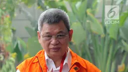 Anggota DPRD Sumatera Utara Sony Firdaus tiba untuk menjalani pemeriksaan lanjutan di KPK, Jakarta, Kamis (19/7). Ketiganya diperiksa sebagai tersangka terkait kasus suap persetujuan Laporan Pertanggungjawaban APBD 2012. (Merdeka.com/Dwi Narwoko)