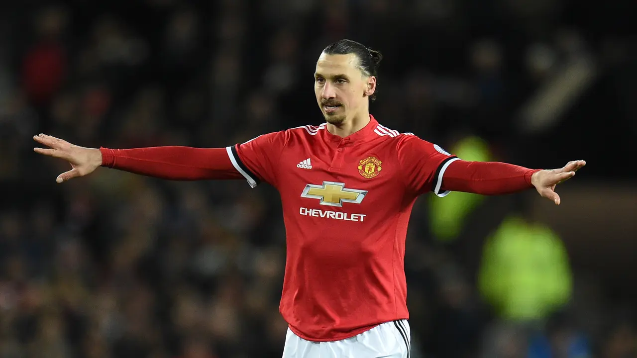 Pemain Manchester United Zlatan Ibrahimovic