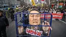 Presiden Korea Selatan Yoon Suk Yeol juga mengatakan bahwa upaya tersebut merupakan keputusan hukum untuk mencegah runtuhnya demokrasi dan melawan kediktatoran parlemen. (ANTHONY WALLACE/AFP)