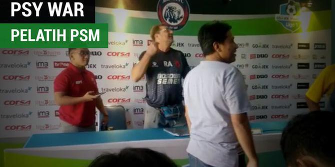 VIDEO: Psy War Menghibur Pelatih PSM kepada Arema