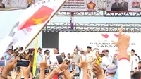 Calon presiden (capres) nomor urut 02 Prabowo Subianto menggelar kampanye terbuka di area Stadion Pakansari, Cibinong, Kabupaten Bogor, Jawa Barat. (Liputan6.com/Achmad Sudarno)