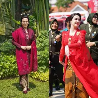 Prilly Latuconsina menunjukkan pesona anggun sebagai seorang Kartini Masa Kini dengan mengenakan kebaya kartini warna putih yang dipadukan kain batik dan selendang nuansa kuning-oranye. [@prillylatuconsina94].
