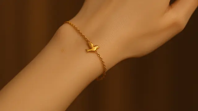 Model Gelang Emas Motif Burung Trendi