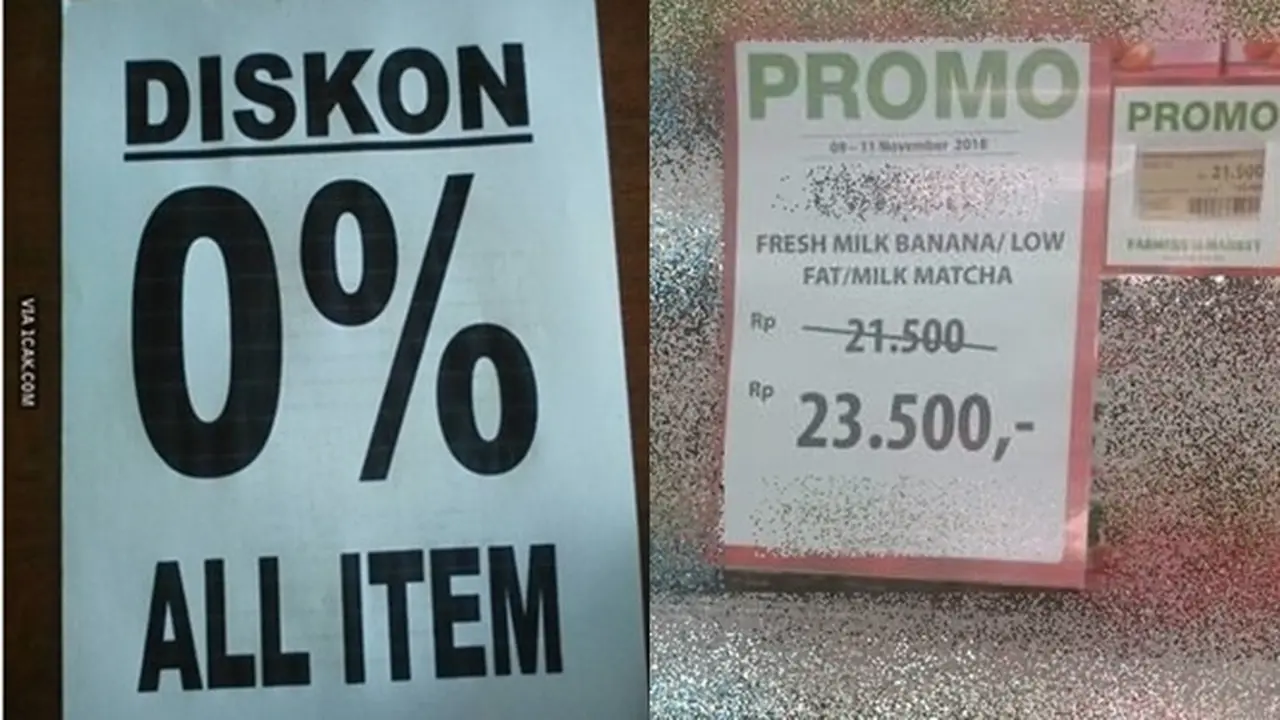 6 Tulisan Diskon di Supermarket Ini Bikin Mikir Dua Kali