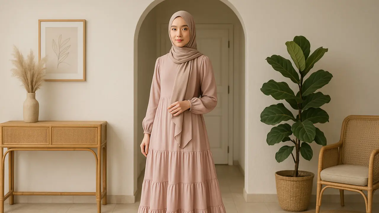 7 Trik Memilih Warna Gamis Sesuai Warna Kulit, Biar Enggak Salah Kostum