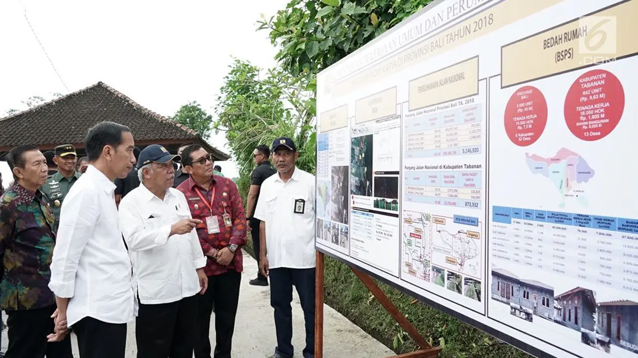 Awali Kegiatan di Bali, Jokowi Tinjau Pelaksanaan Padat Karya Tunai di Tabanan