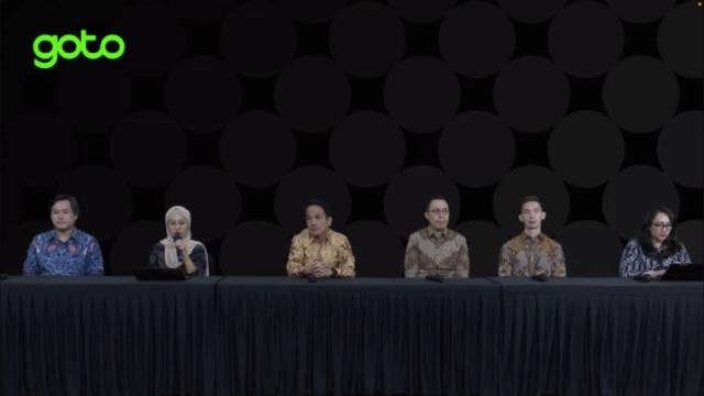 Paparan kinerja keuangan PT GoTo Gojek Tokopedia Tbk, Senin (30/5/2022). (Foto:tangkapan layar/Pipit I.R)