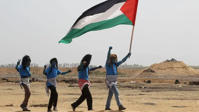 Protes Isreal, Warga Palestina Bergaya Karakter Avatar