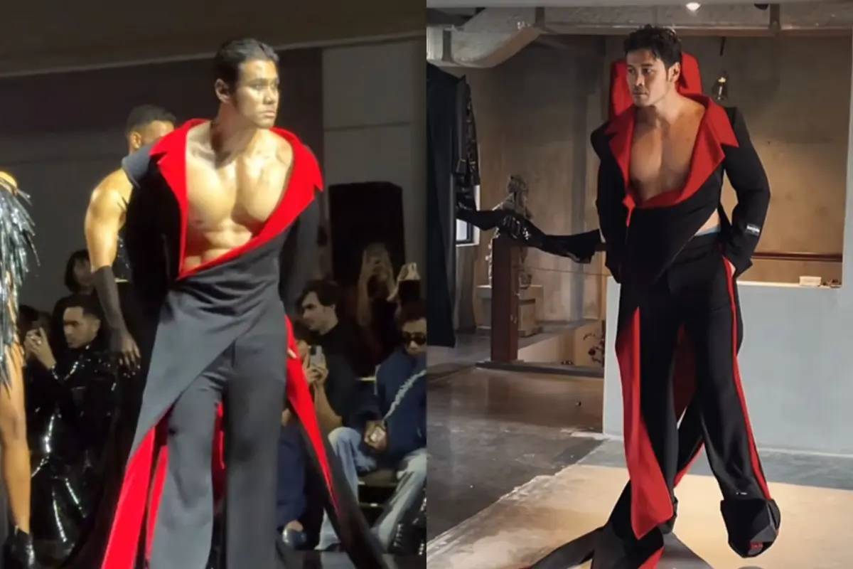Potret Chicco Jerikho Pamer Otot Saat Jadi Drakula Kekar di Fashion Show Harry Halim