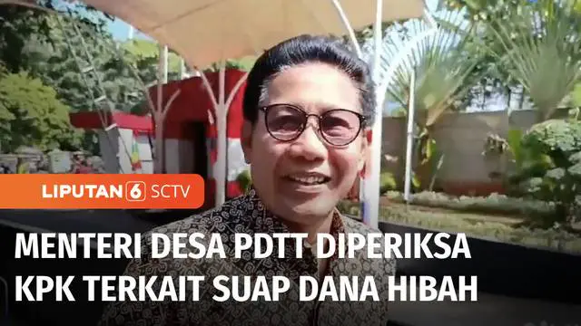 Komisi Pemberantasan Korupsi memeriksa Menteri Desa Pembangunan Daerah Tertinggal dan Transmigrasi, Abdul Halim Iskandar. Pemeriksaan terkait kasus dugaan korupsi pengurusan dana hibah untuk kelompok masyarakat dari APBD Provinsi Jawa Timur, tahun an...