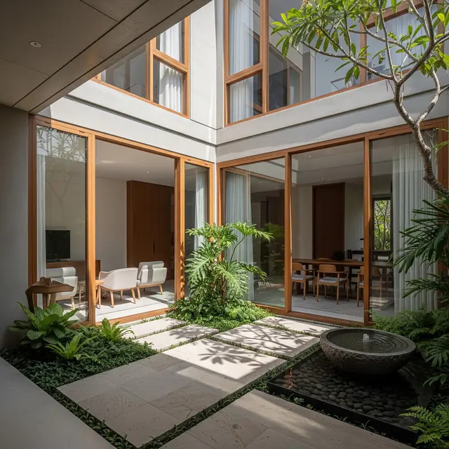 9 Hidden Courtyard untuk Rumah Perkotaan, Solusi Hunian Asri dan Sehat