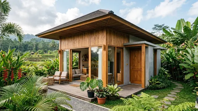 Rumah Kecil dengan Desain Sederhana tapi Terlihat Mewah (AI Generated)