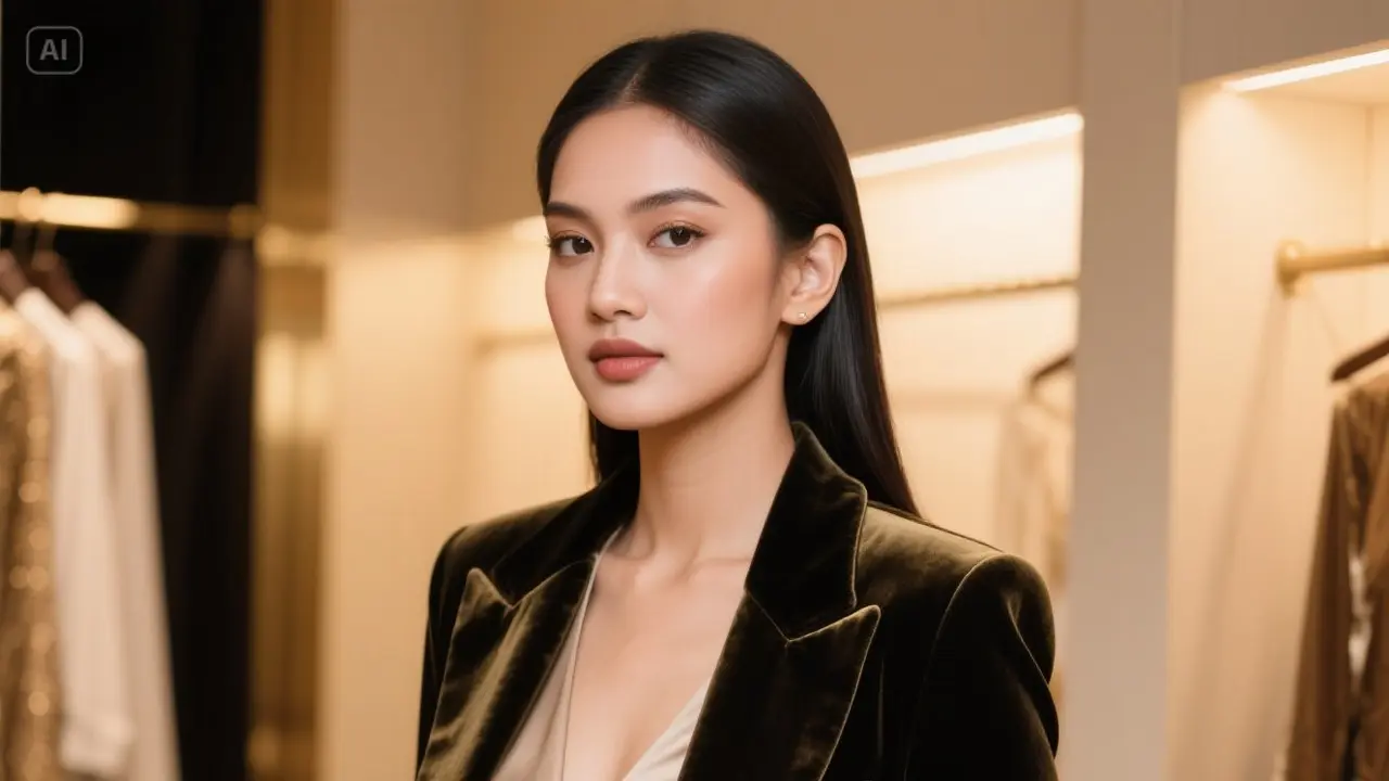 Outer Kerah Blazer Wanita Kerja Elegan Tren 2025