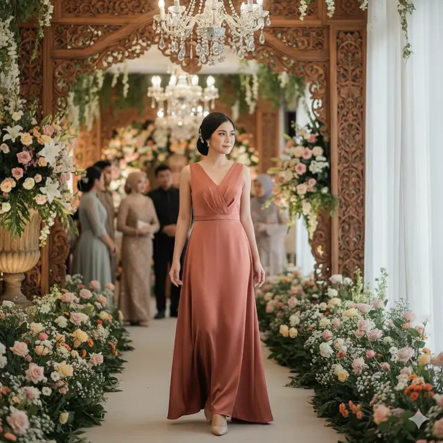 Model Baju Bridesmaid Polos yang Elegan