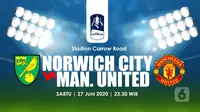 Link Live Streaming Norwich City vs MU di Piala FA Malam Ini