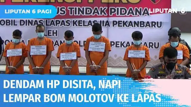 Dendam karena HP miliknya disita petugas, napi menyewa tujuh orang dengan bayaran Rp 80 juta untuk lemparkan bom molotov ke Lapas Kelas II A Pekanbaru, Riau. Akibatnya sang otak kejahatan dipindahkan ke Lapas Nusa Kambangan.