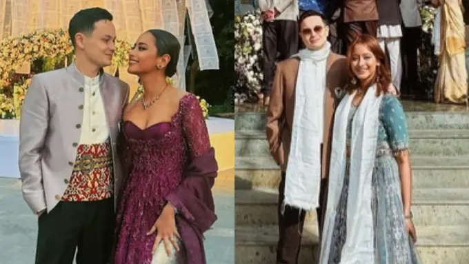 Amanda Khairunnisa adik Maudy Ayunda Kondangan Sampai ke Nepal Bersama Suami