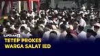 Ribuan warga mengikuti pelaksanaan salat Idul Fitri 1443 Hyang digelar di Masjid Agung Al-Azhar Jakarta. Protokol kesehatan tetap diberlakukan.