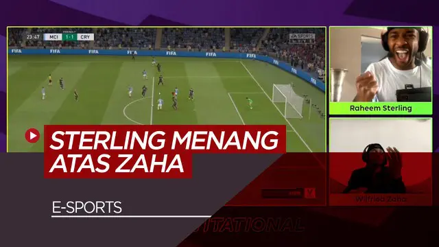 Berita Video tentang Raheem Sterling yang berhasil memenangkan pertandingan dengan Wilfried Zaha dalam kompetisi  FIFA 20