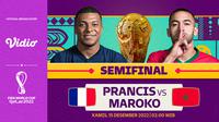 Link Live Streaming Semifinal Piala Dunia 2022 Prancis Vs Maroko di Vidio, Kamis 15 Desember