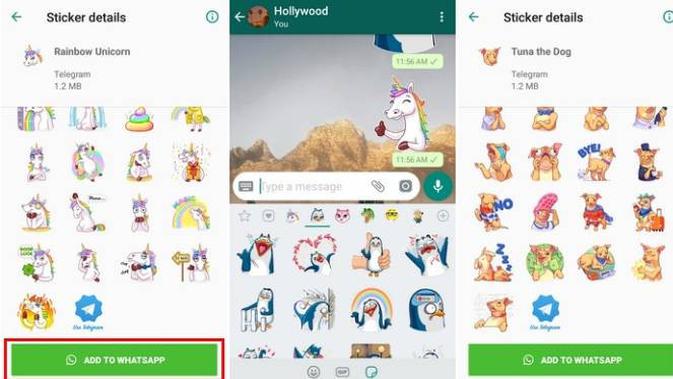 Stiker WhatsApp. Dok: maketecheasier.com