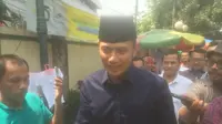 AHY Ikut Prabowo dan Sandiaga Salat Jumat di Masjid Sunda Kelapa (Liputan6.com/Delvira Hutabarat)