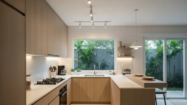 Model Dapur Minimalis Leter U, Fungsional untuk Rumah di Lahan Sempit/ Ilustrasi AI