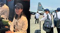 Potret Perempuan Kabinet Prabowo Naik Pesawat Hercules ke Magelang (Instagram/widi.wardana dan zitaanjani)