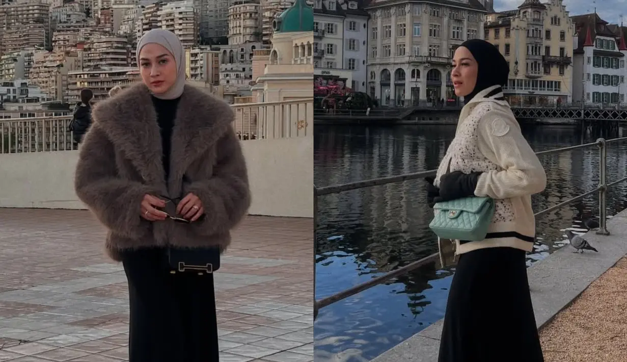 Nina Zatulini bersama keluarga tercinta habiskan liburan akhir tahun dengan terbang ke Eropa. Penampilannya tuai sorotan karena terlihat fashionable dalam balutan hijab [@ninazatulini22]