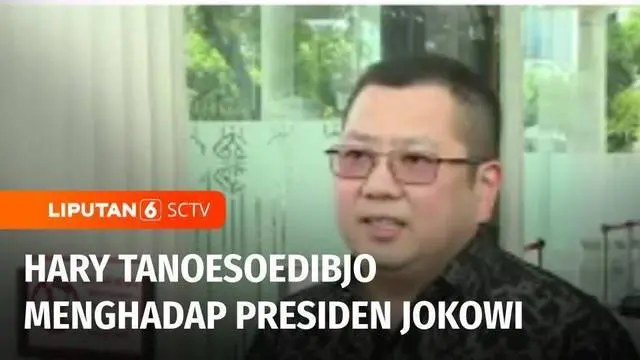 Ketua Umum Partai Perindo, Hary Tanoesoedibjo menghadap Presiden Joko Widodo di Istana Kepresidenan Jakarta.