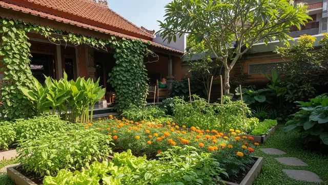 Kombinasi Tanaman Sayur dan Tanaman Hias