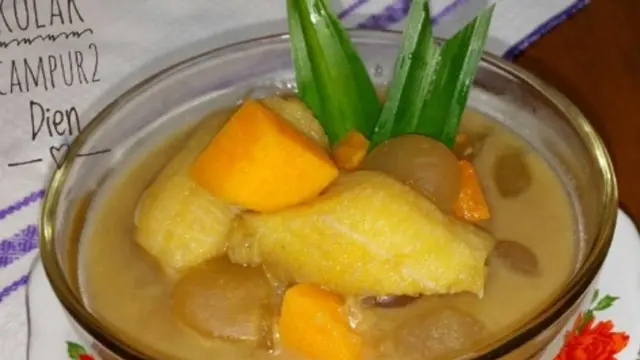 ilustrasi kolak pisang, singkong, kolang kaling/craftlog.com