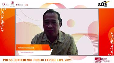 Direktur Keuangan PT Adi Sarana Armada Tbk (ASSA) Hindra Tanujaya saat paparan publik, Selasa (6/9/2021) (Dok: Liputan6.com/Pipit I.Ramadhani)