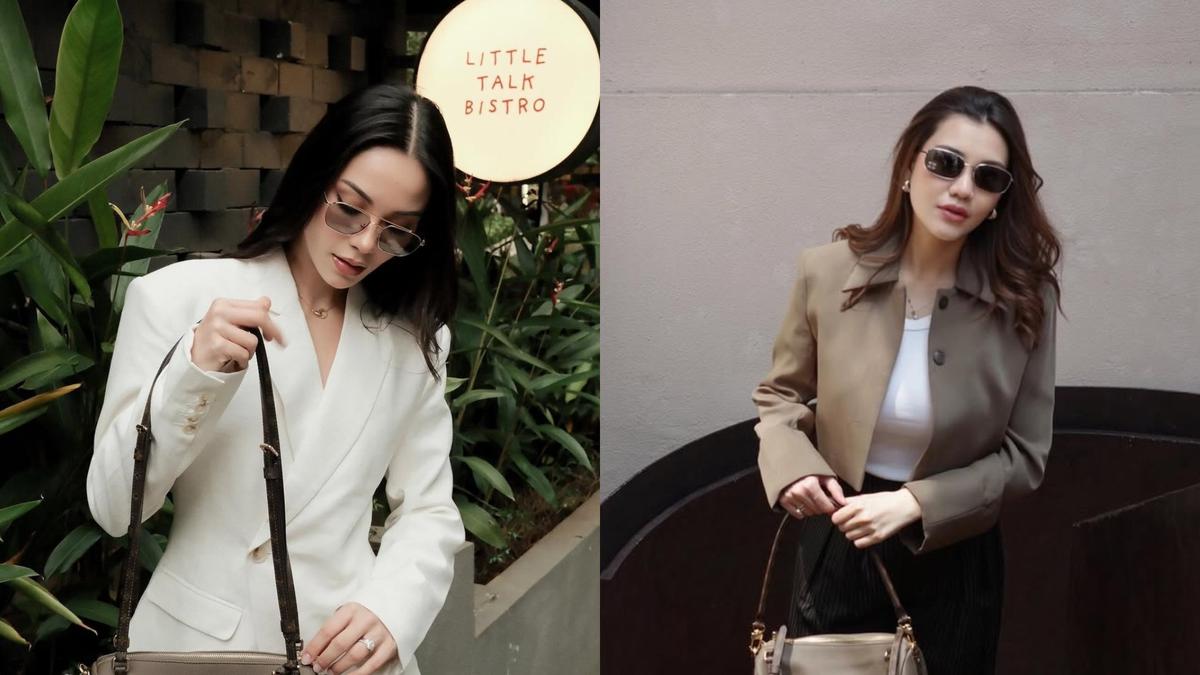 Beda Gaya Ngantor ala Alyssa Daguise dan Aaliyah Massaid dengan Tas Louis Vuitton Rp78jutaan