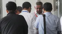 Direktur Utama PT PLN Sofyan Basir kembali mendatangi gedung Merah Putih KPK, Jakarta, Selasa (7/8). Setibanya di KPK, Sofyan Basir enggan membeberkan banyak pernyataan saat ditanya tentang kehadirannya. (Merdeka.com/Dwi Narwoko)