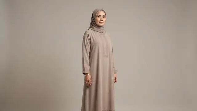 Model gamis longgar untuk ibu 50-an yang nyaman dipakai saat Maulid Nabi 2026