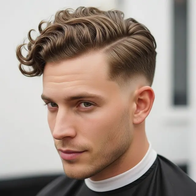 Model rambut pria pendek bergelombang (Image by Gemini AI)