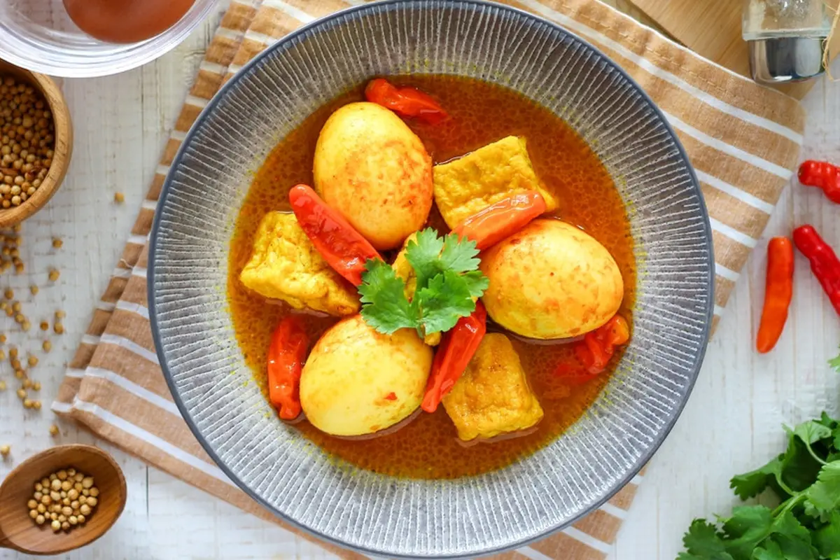 resep kare santan telur tahu