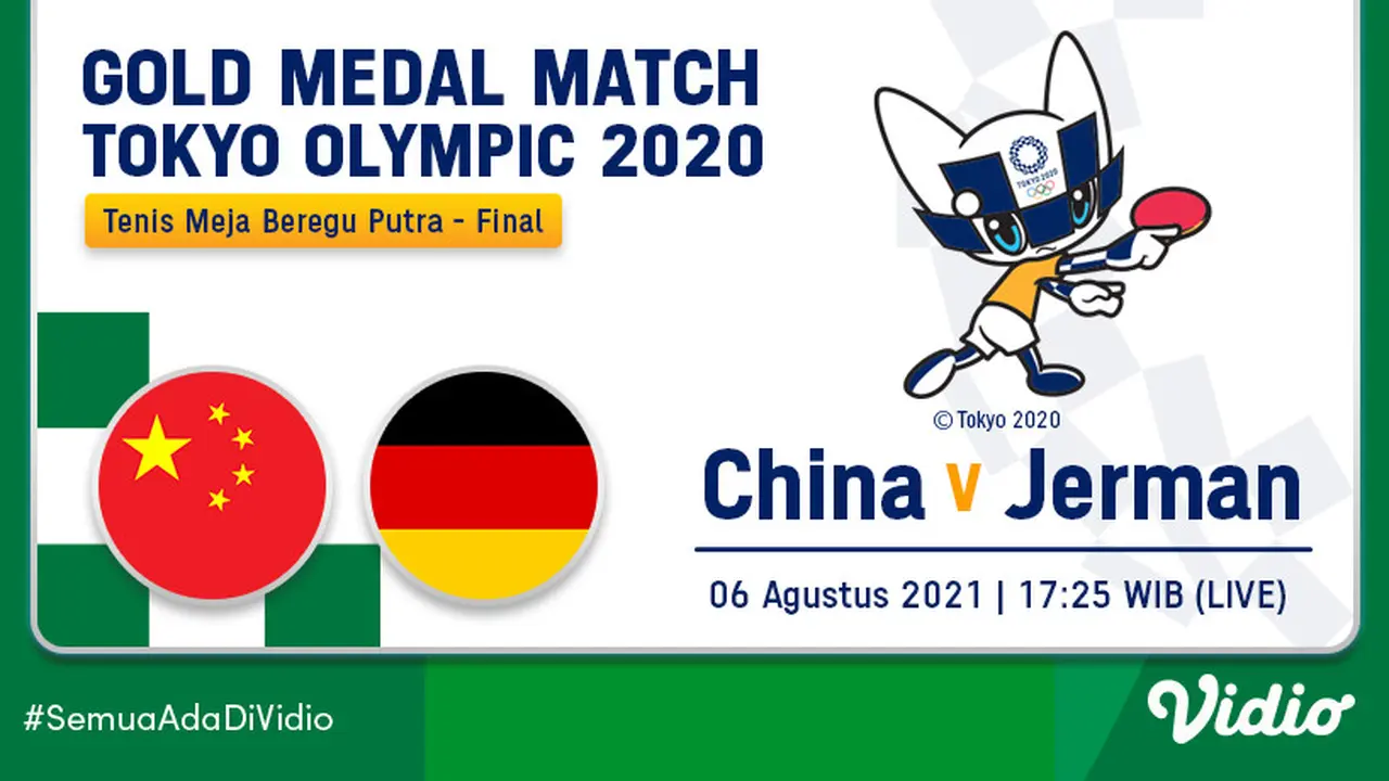 Banner Final Tenis Meja Beregu Putra Olimpiade Tokyo 2020