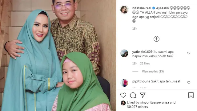 Nita Thalia masih tak percaya mantan suaminya telah meninggal dunia